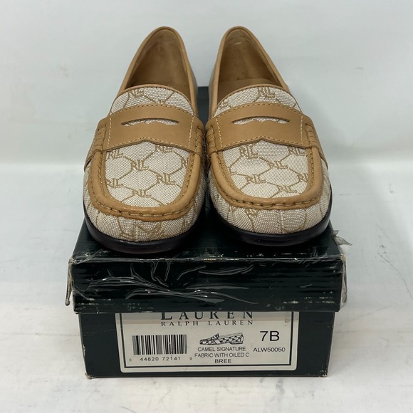 Ralph Lauren Camel Signature Fabric With Oiled C Bree Beige Women's 7B VTG NEW - Picture 14 of 16